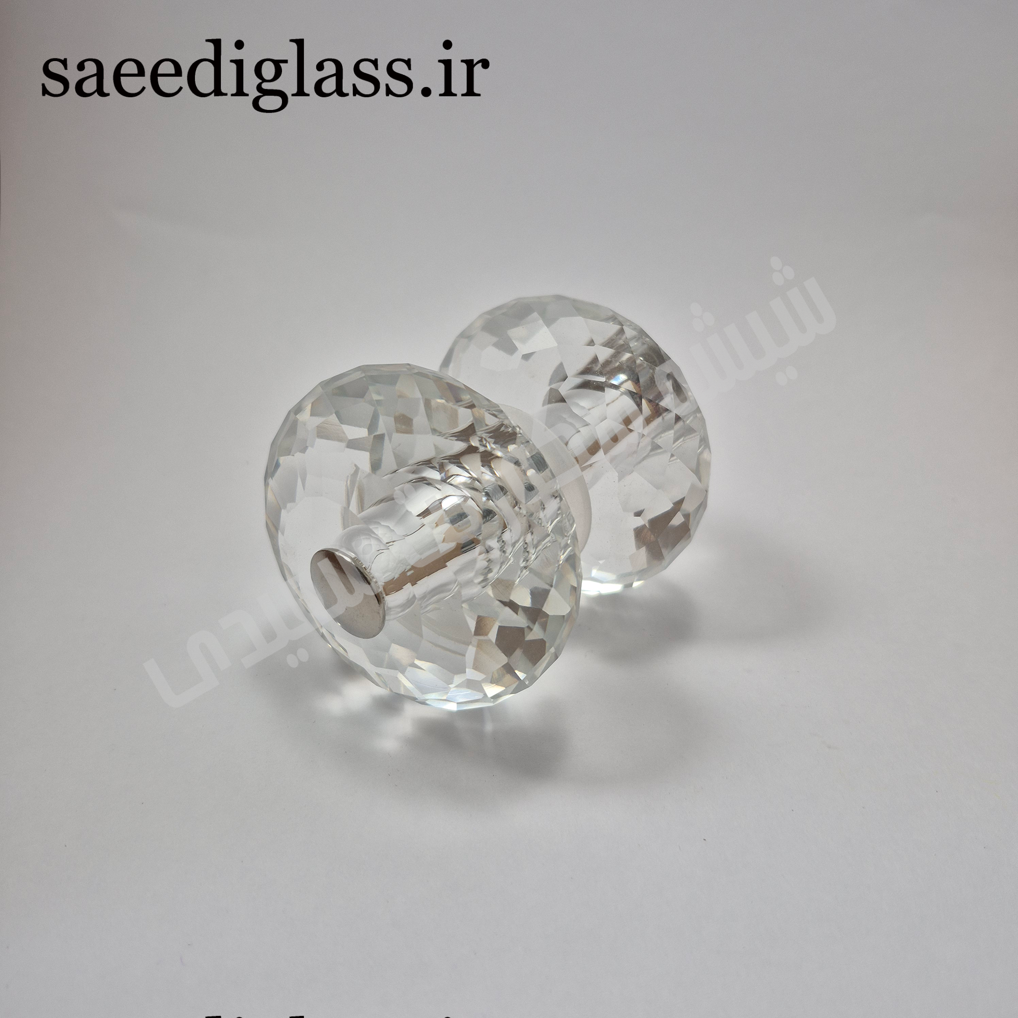 دستگیره کریستال چرخی شیشه سکوریت