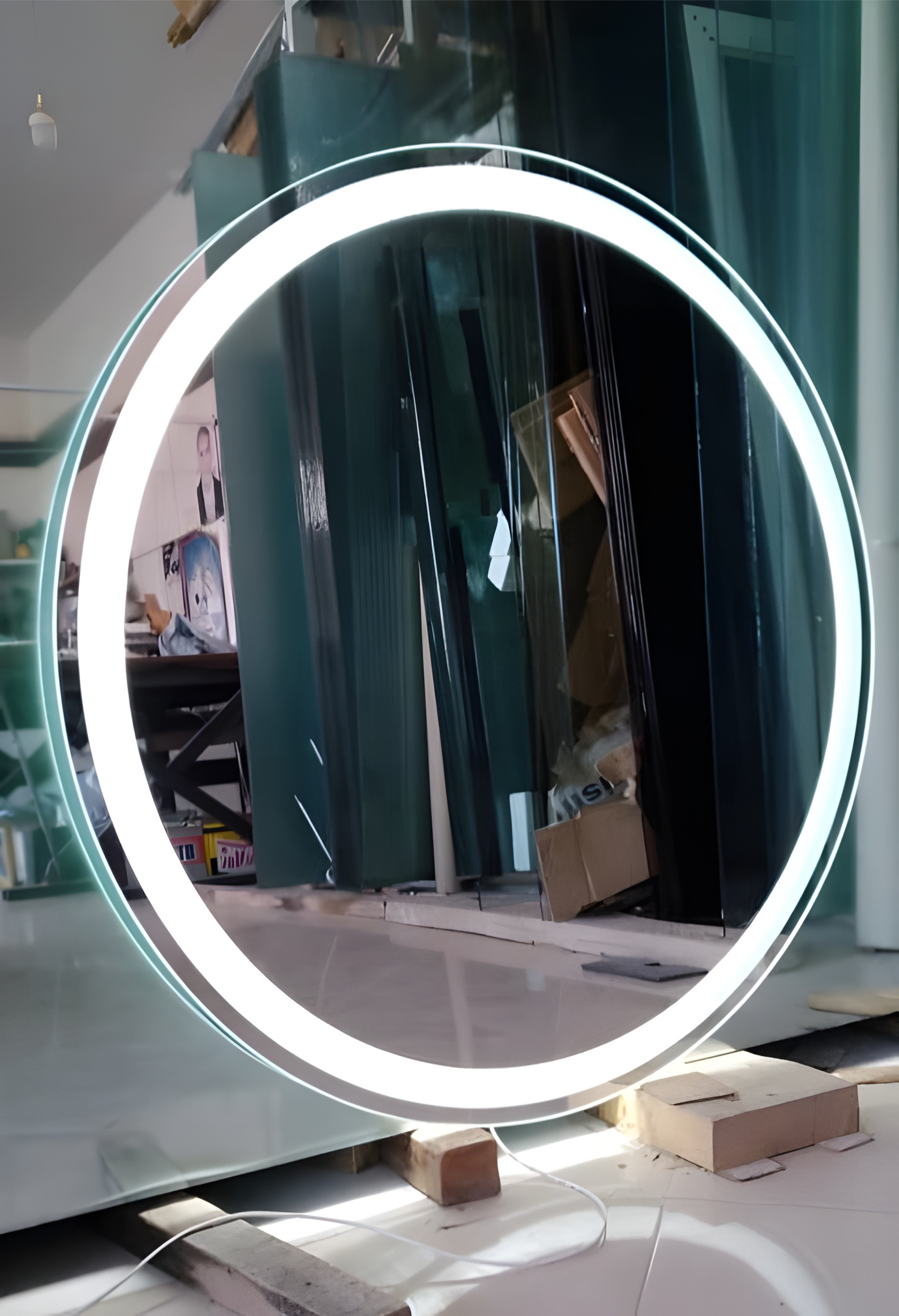 اینه بک لایت گرد ساده