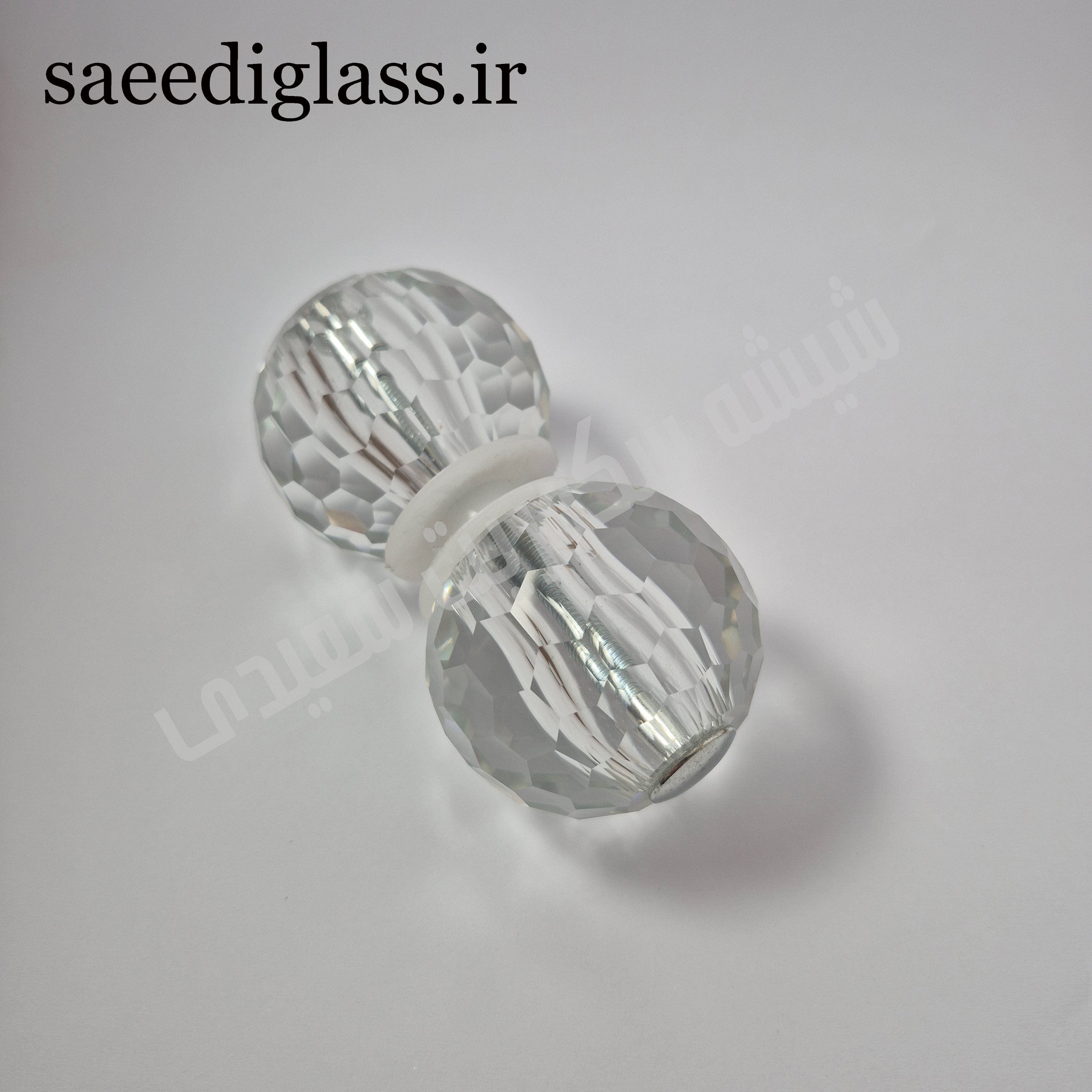 دستگیره کریستال گردویی شیشه سکوریت